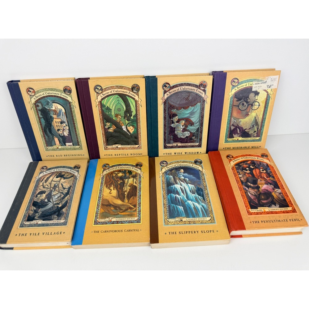 Lemony Snicket A Series of Unfortunate Events 8 Book Hardcover Lot Mixed Set